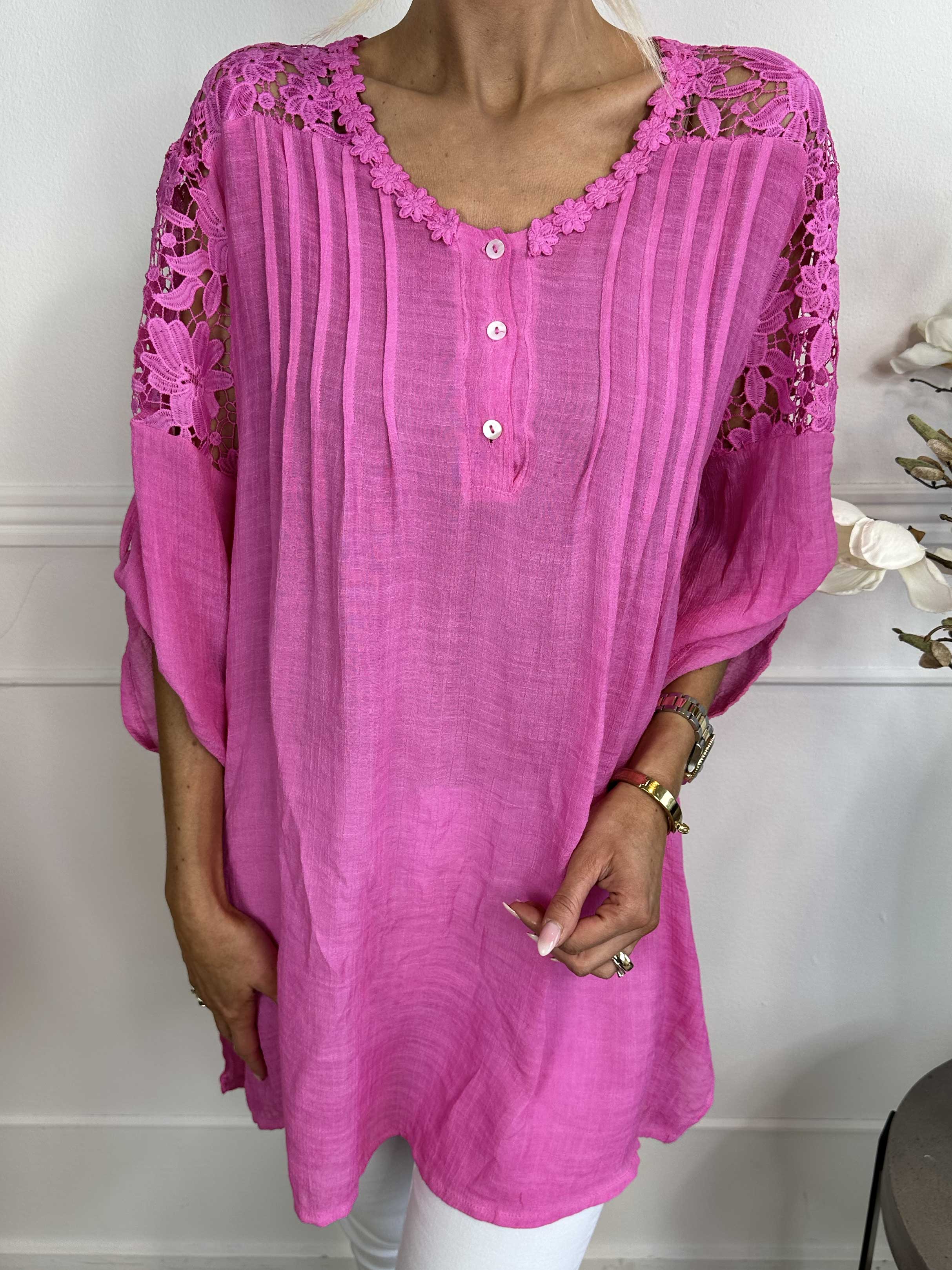 Juliette - Tunika i bomuldsblanding med broderinger